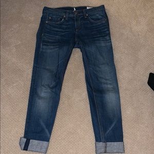 rag & bone, slightly cropped denim jeans